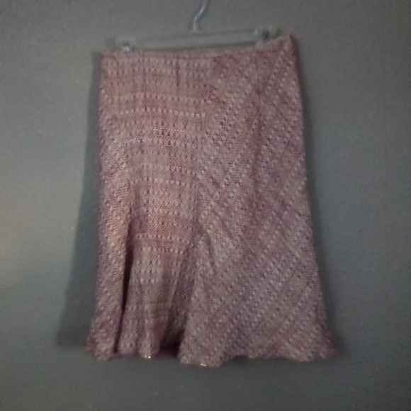 Anne Klein Pink and White Pleated Midi Skirt ( Box IO ) - Picture 1 of 3
